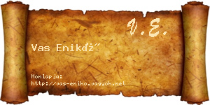 Vas Enikő névjegykártya